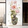 Romantic Vase Lotus Leaf Bedroom Living Room Porch Home Decoration Wall Stickers Self-Adhesive Decals