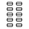 10 Pcs Slide Buckle 43x26mm Webbing Strap Adjustable Buckle Fastener Metal Strap Slider Adjuster for Clothing Bag