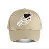 Metal Skeleton Hand Heart Wall Decor Baseball Cap Fashion Unisex Sunhat Womens Outdoor Sports Snapback Cap