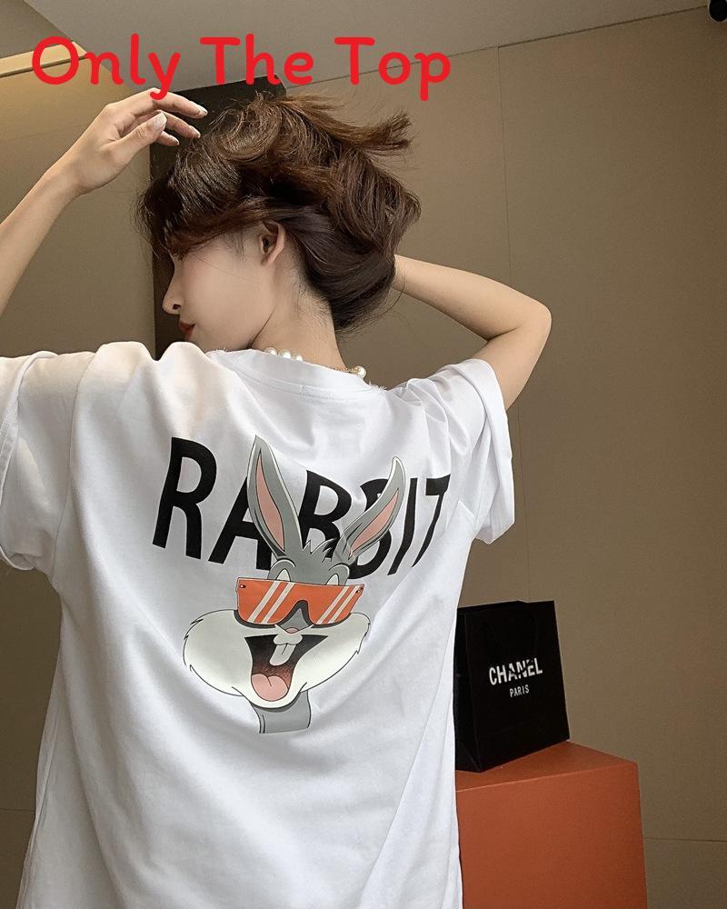 Anime Cartoon Cotton T Shirt For Women Summer Loose Fit Short Sleeve Casual Wear