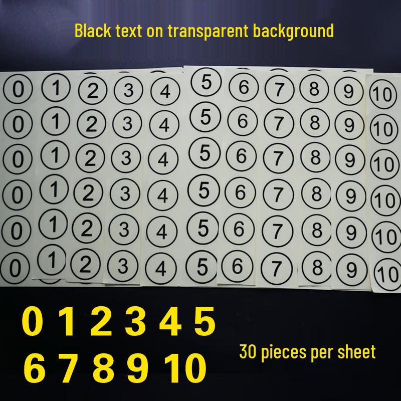 Transparent Round Self-Adhesive Size Labels