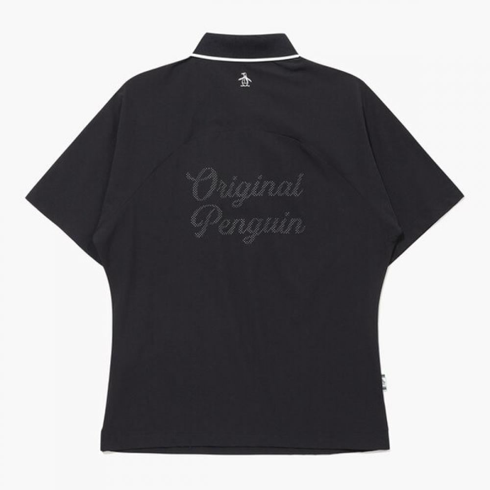 MunSingwear Women S Woven Collar T ShirT Black mr122pTS31