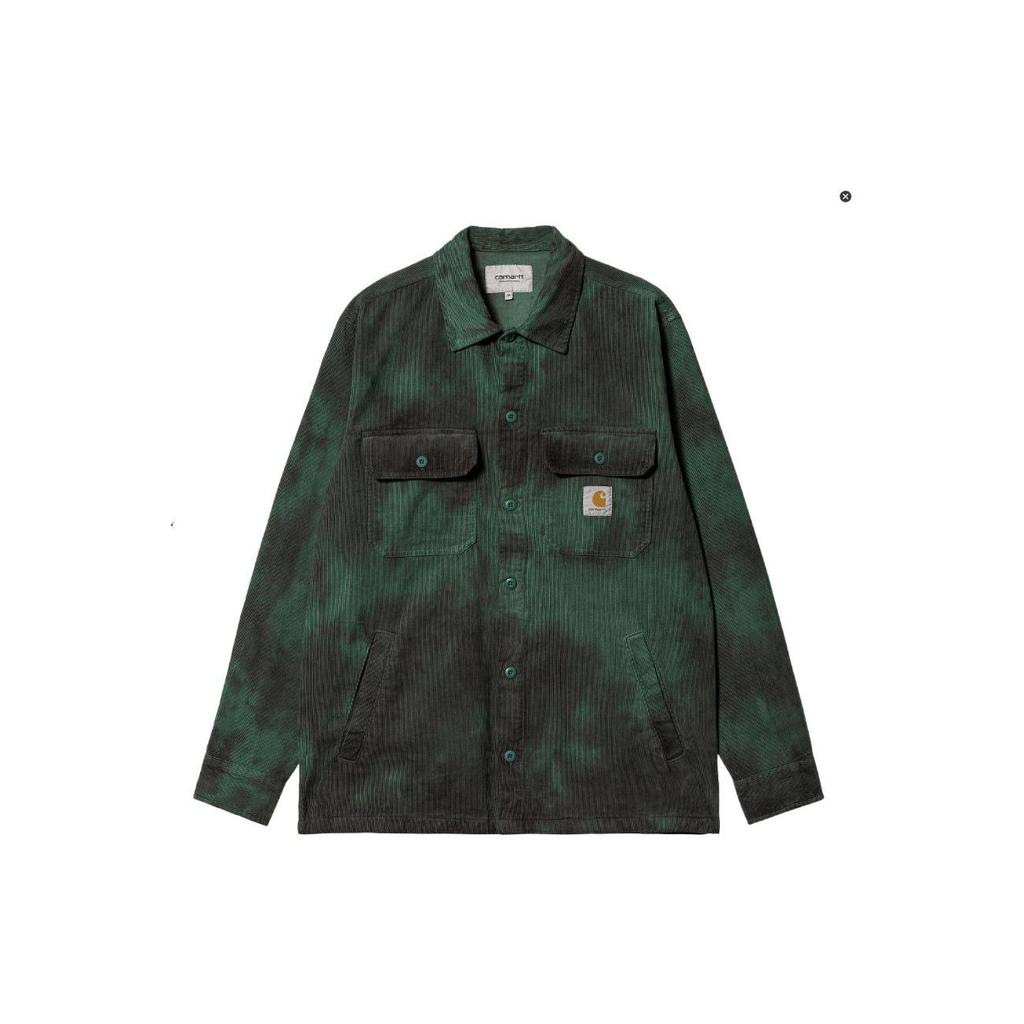Carhartt WIP SS23 Chroma Series Faded Effect Cotton Shirt Jacket Men Jackets Green I031360-1DJ-XX
