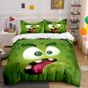 "Funny Green Cartoon Decoration Set" Soft Comfortable Duvet Cover Bedding Set Included 1*Duvet Cover & 2*Pillowcases gift