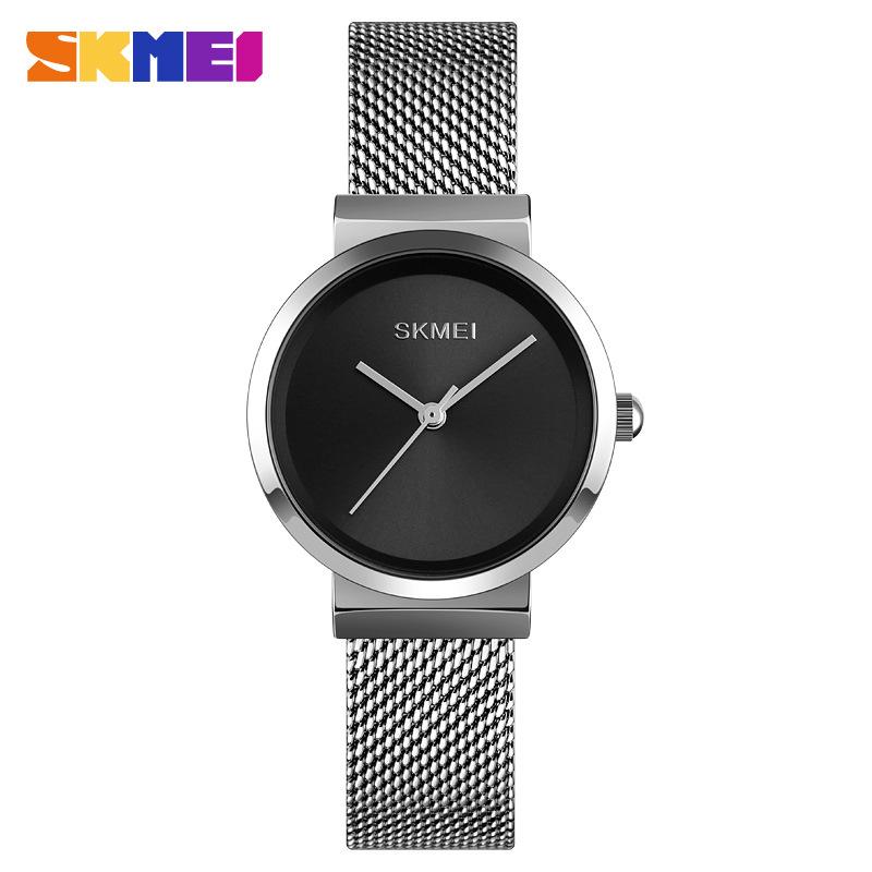 Fashion European and American Elegant Non-scale Steel Mesh Belt Women's Watch Waterproof Student Quartz Watch Women