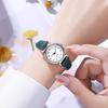 Reloj de cuarzo con esfera redonda, correa ajustable de piel sintética, sin retraso, control del tiempo, reloj de pulsera exquisito y dulce de alta precisión