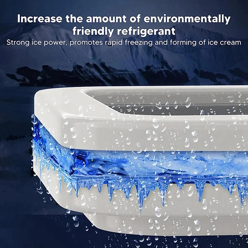 Haushalts-Eiscreme-Pfanne aus Edelstahl, Frittierte Joghurtmaschine, Flachboden-Pfanne, Frittierter Joghurt, DIY-Eiscreme, Mini-Version