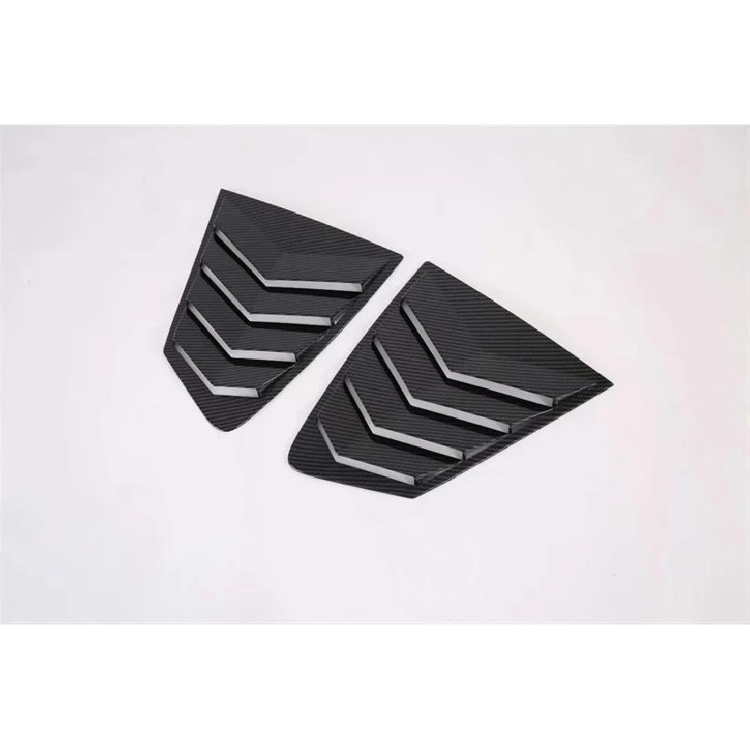 For Mazda 3 Hatchback Sedan      Rear Triangle Window Louvers Vent Cover Shutter Trim Frame Car Accessories