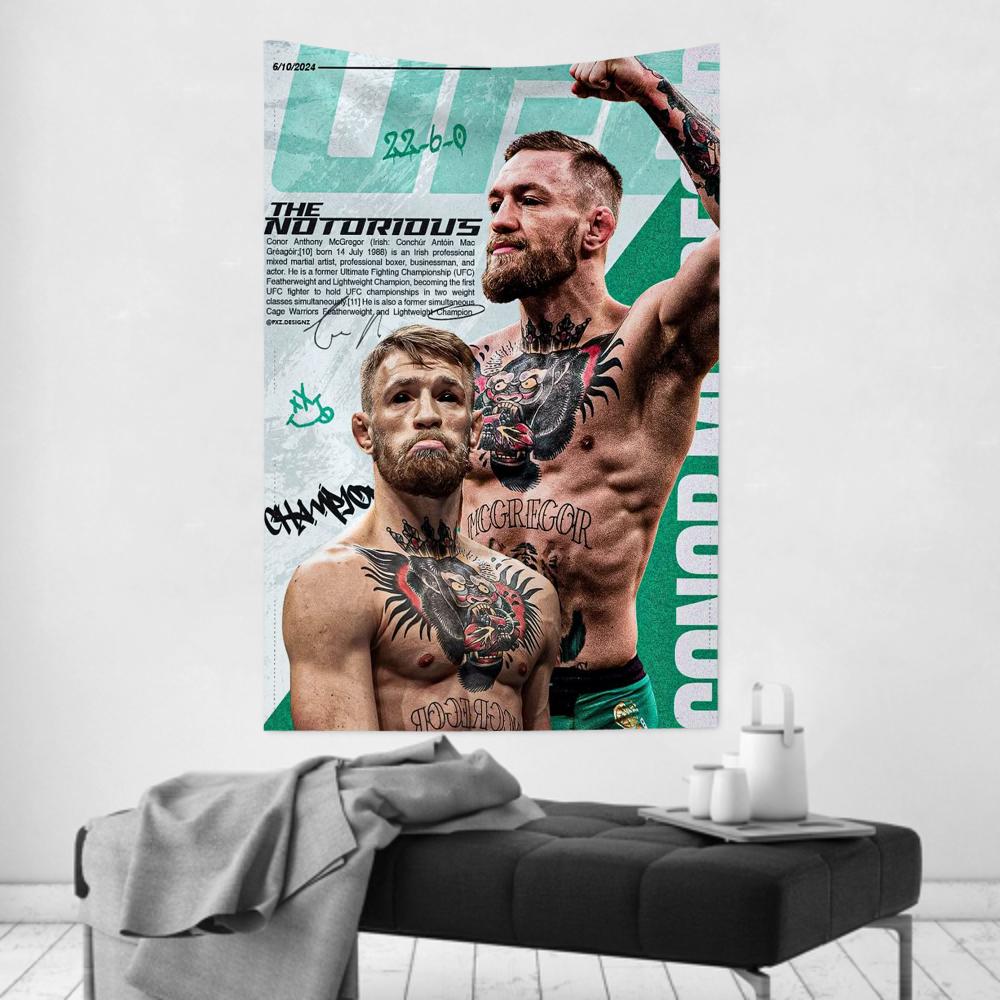 Conor Boxer Fighting MMcGregor Tapestry Room Decor Wall Cloth Party Hanging Background Room Decor Baby Room