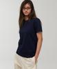 SAAI Slim Cover Stitch Tee Navy