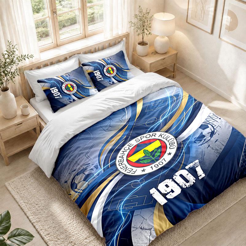 Bedding Set 1 Duvet Cover 2 Pillowcases Fenerbahçe FC Print Bedroom Home Decoration