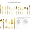 KEAWELL Luxury 7" Tea Spoon, Set of 4, 18/10 Stainless Steel, Sturdy Dessert Spoon, Gorgeous Design with Exceptional Mirror Polished Finish (Gold)
