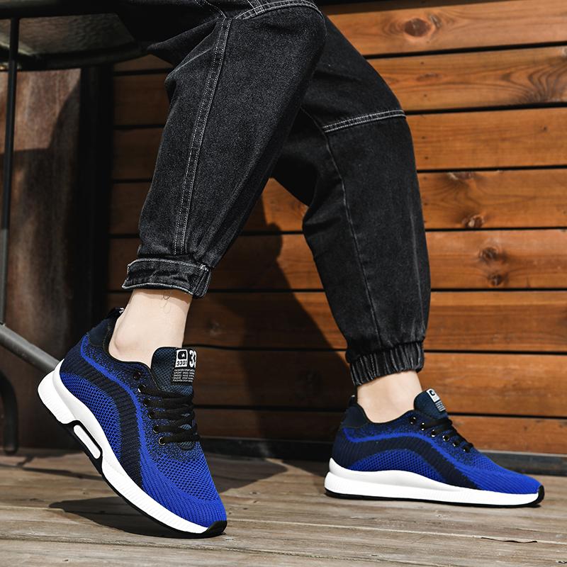 Fashion Soft Breathable Elevator Shoes Fashion Height Increase Shoes for Men Sneakers Casual Lift Sport Shoes Sole+Insole 6CM Taller Man
