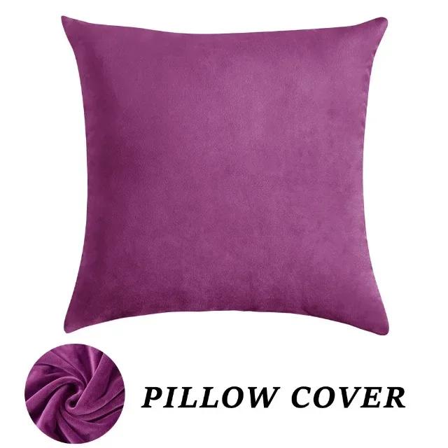 Super Soft Velvet Pillow Cover Stretch Throw Pillowcase for Sofa Bed Decoration Backrest Cushion Cover Home Decor 1pc Squard