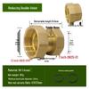 Copper Union with Inner/Outer Threads, Double Inner Thread Water Heater Connector Tee/Elbow Nipple, 46mm & 1" Thread, Different Diameters.
