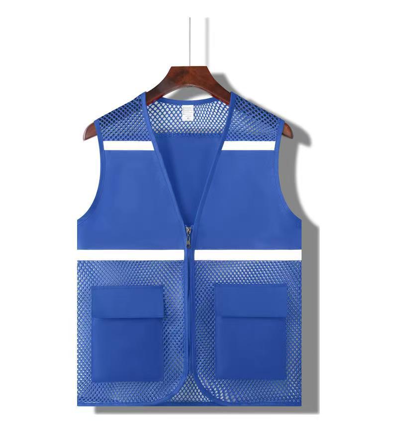 Gilet Estivo in Rete Personalizzato con Tasche - Camicia Traspirante per Attività di Volontariato