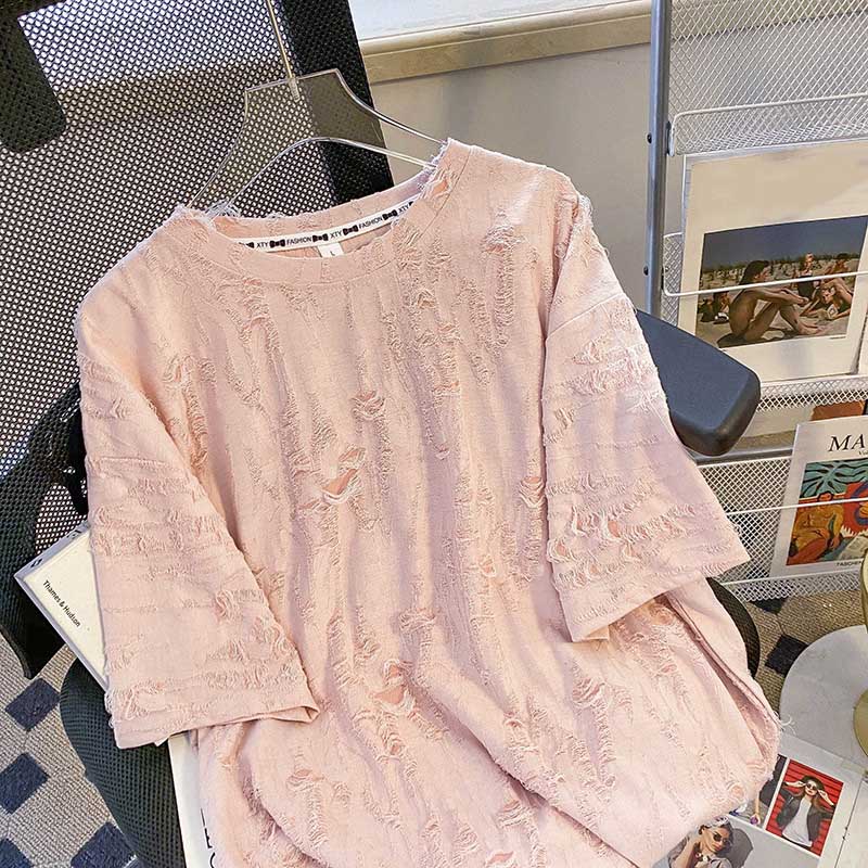 T-shirt for Women Summer Large Size T-shirt Soft Loose Printed Casual Comfortable Pullover T-shirt Top