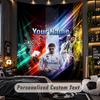 Arazzo Cristiano Ronaldo Nome Personalizzato Testo Appeso a Parete Personalizzato Decorazione Murale per la Casa