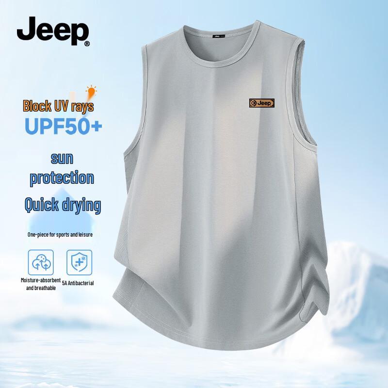 JEEP Men s 5A Antibacterial Quick-Dry Mesh Sports Vest 3XL