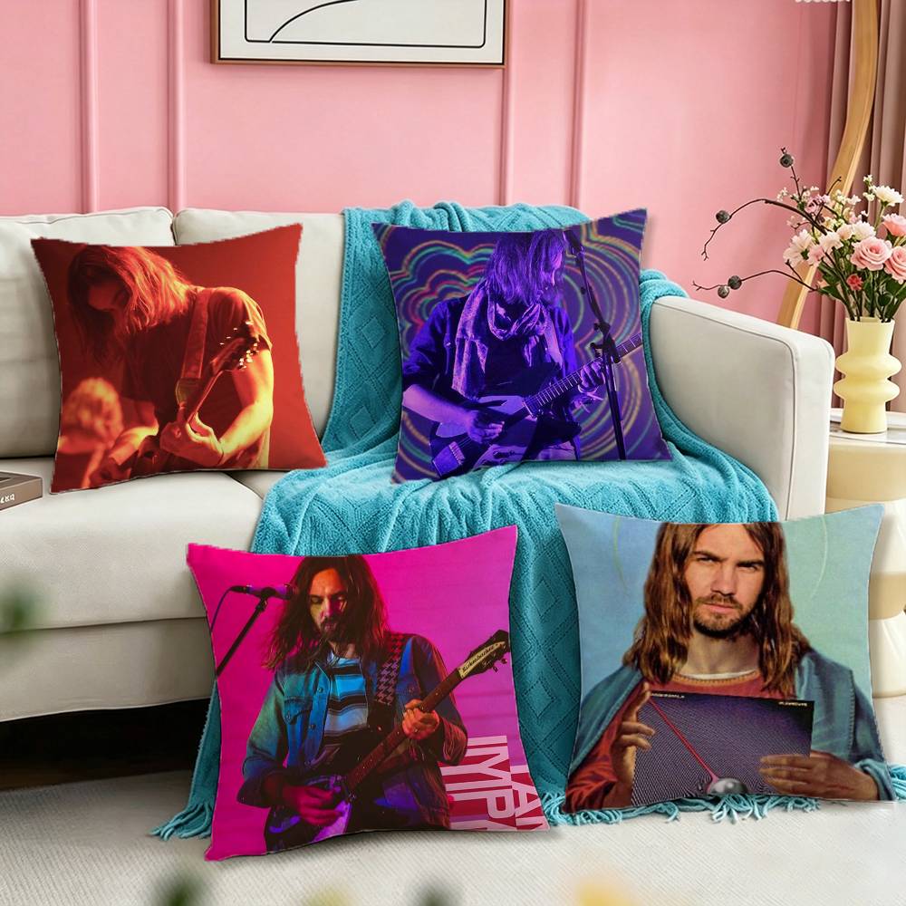 TTame Impala Psychedelic Pillow Case Square DoubleSided Sofa Cushion Cover Bedroom Bedside Pillow