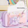 Multi-layered Stationery Storage Bag Large Capacity Pen Pencil Case Macaron Color Pencil Bag  Kids