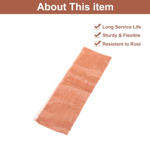 uxcell 100 Mesh Pure Copper Mesh, 1m x 40cm, 4mm Thick, Woven Mesh Screen for Gardens and Homes, Car Hole Repair, Insect Repellent Copper Bottom Netti