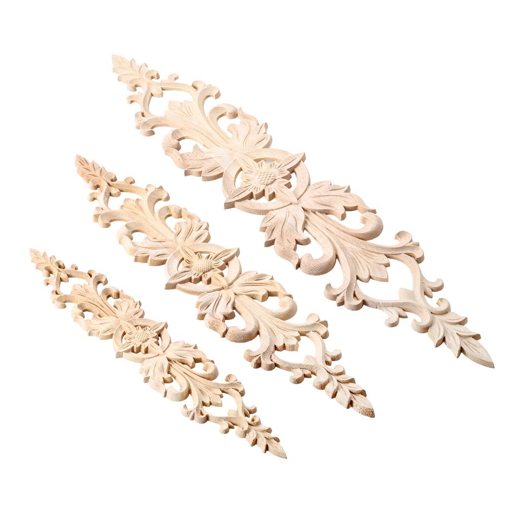 1 pz Applique per Mobili Intaglio Legno Angolo Decorazione Legno Cornice Muro Porta Decalcomania Intaglio Legno Accessori Decorazione Casa Matrimonio