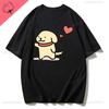 Maltese Dog Couple Cute Simple Pen Line Dog Aesthetic Clothing Unisex Style Graphic T Shirts Cartoon New In Tops Tees Tshirt