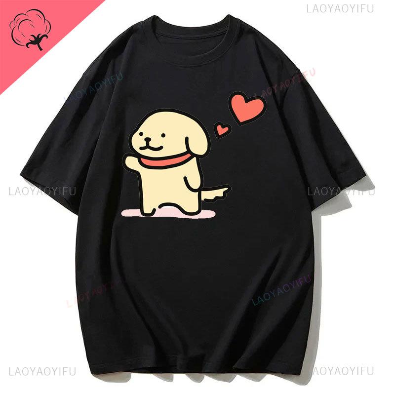 Maltese Dog Couple Cute Simple Pen Line Dog Aesthetic Clothing Unisex Style Graphic T Shirts Cartoon New in Tops Tees Tshirt