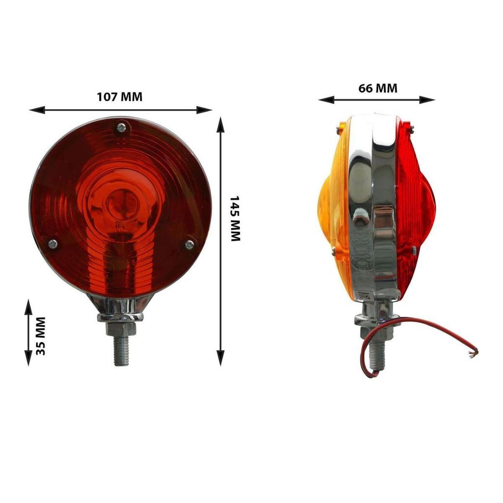 Amber Turn Signal Indicator Light 24V | Replacement for Ford 1310, Kubota Tractor M6040 M7040 M9540 | Large Tractor Position Lamp for B/L/M Series