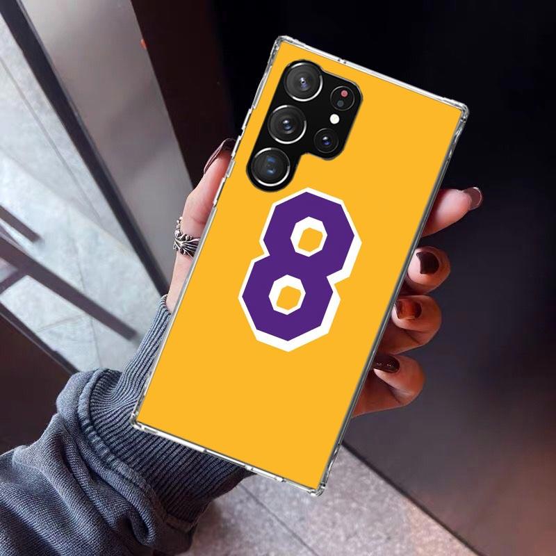 Basketball 23 24 8 Number Phone Case For Samsung Galaxy S23 S24 S25 Edge S26 Ultra S22 + S21 Plus S20 FE Cover Silicone Print Sh