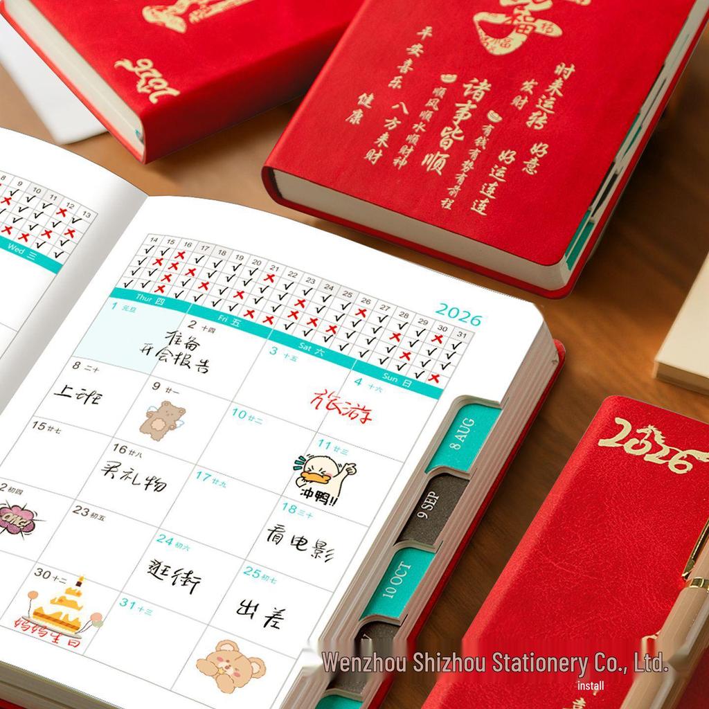 B6 2026 Year of the Horse Daily Planner: Portable, Customizable LOGO Notebook