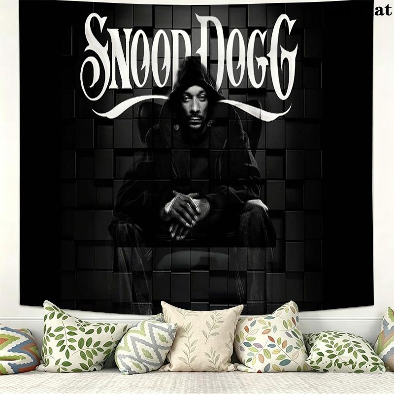 Snoop Dogg Wall Tapestry Aesthetic Wall Hanging Printed Fabric Blanket Decorative Tapestries for Bedroom Living Room Home Decor