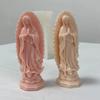 1PC 3D Virgin Mary Candle Silicone Mold DIY Western Portrait Crafts Plaster Resin Cement Mould Handmade Soap Making Home Art