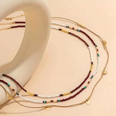 3PCS Bohemian Sexy Fashion Vintage Luxury Bead Vacation Women's Neck Chain Summer Beach Waist Chain Jewelry Accessories 2025