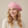 Soft Beret Hat Knitted Beanie Cap Streetwear Wool Painter Hat  Daily Outfit