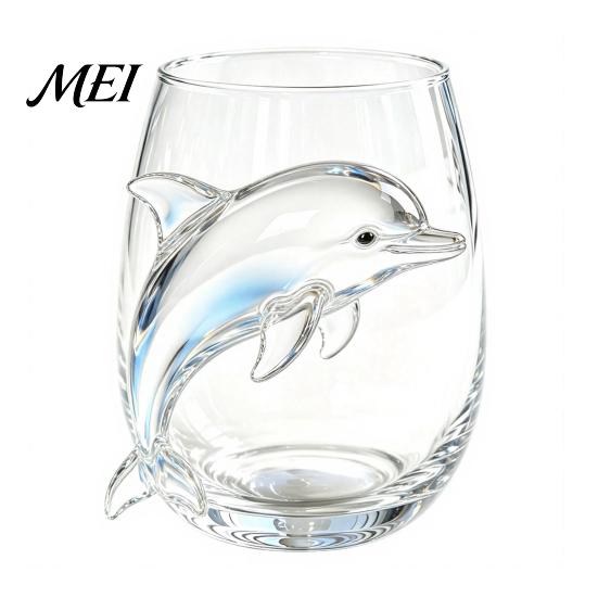 Ocean Style Bar Accessory Octopus Stemless Wine Glass, 3D Marine Animal Printed Themed Glassware Borosilicate Glassware, for Cocktails And Home Unique