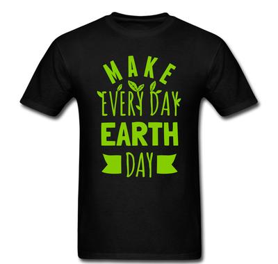 Make Every Day Earth Day Trees Plants Leaves Vegetarian T Shirt Tee Unisex
