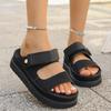 2025 Casual Summer Women Flat Slip On Beach Sandals Round Toe Strap Sandals Comfortable Designer Shoes Women Zapatos De Mujer