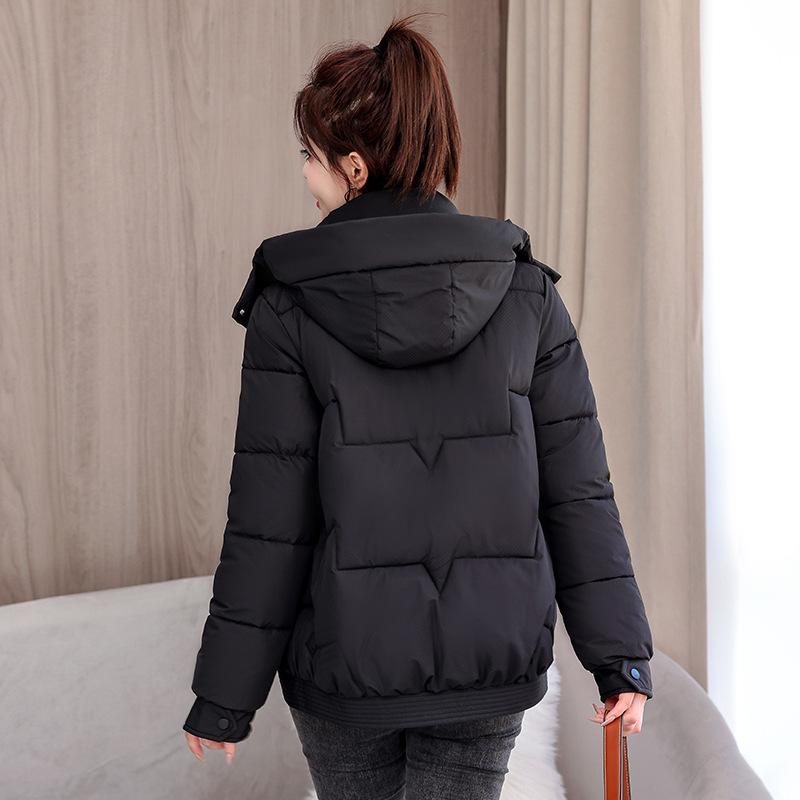 Winter New Short Plus Size Cotton-padded Clothes Supply Women's Fashion Hooded Cotton-padded Jacket