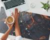 Desk Pad for Mouse, Keyboard, and Laptop Liquid Bubbles 100X50 Cm