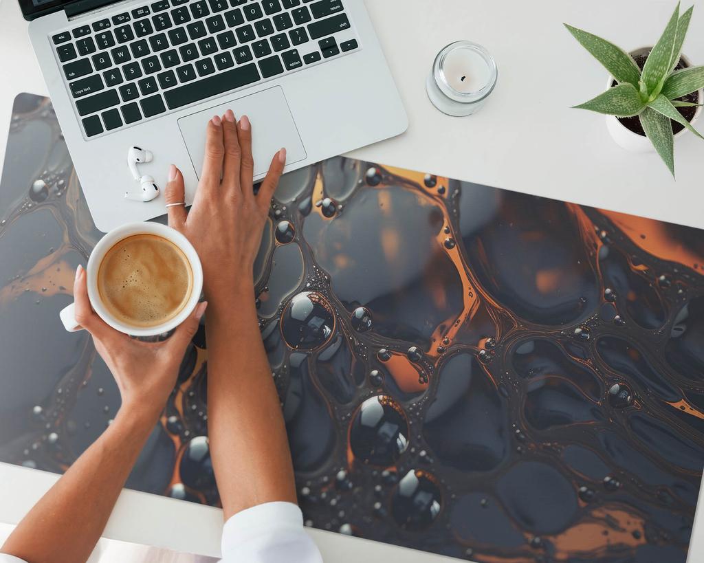 Desk Pad for Mouse, Keyboard, and Laptop Liquid Bubbles 100X50 Cm