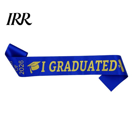 Comfortable Fabric Sash Graduation Ribbon Letter Print Adjustable Length Class Durable of 2026 Celebration Ceremony Outfit Accessory