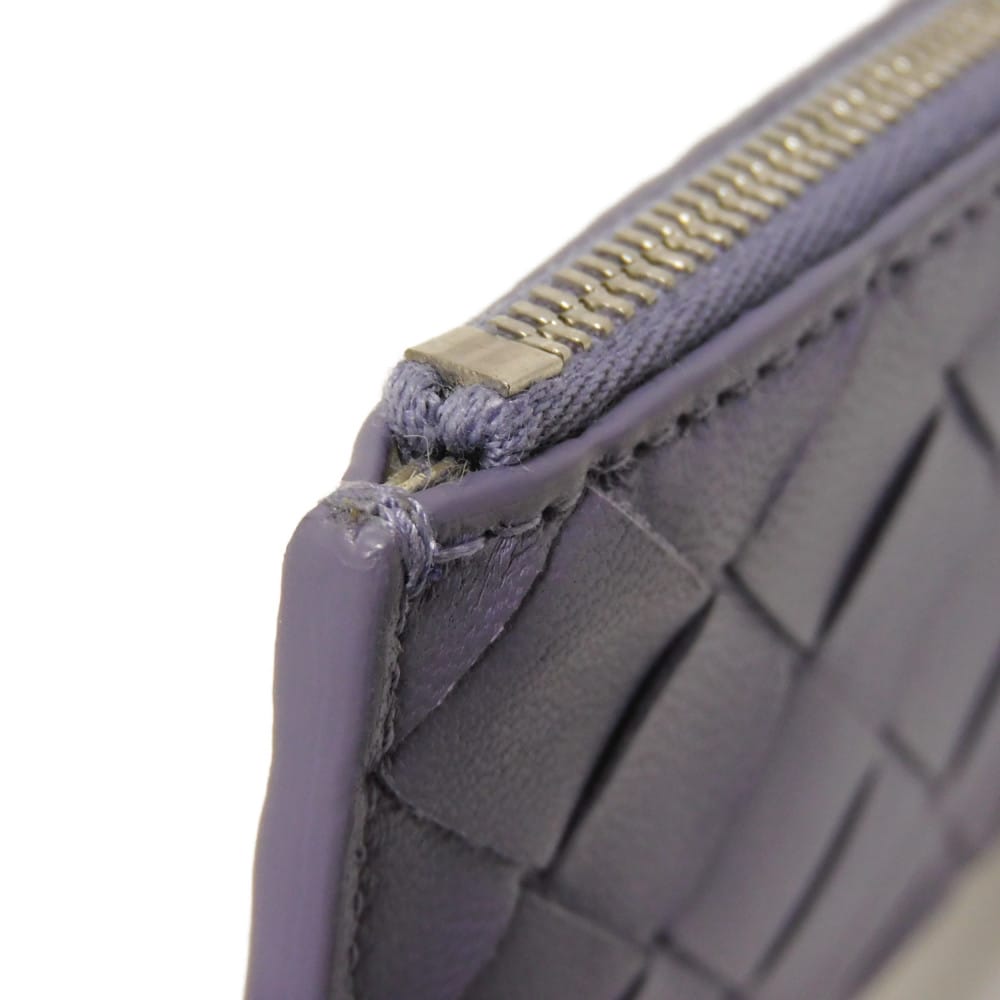 Used 11897 coin key holder 609315 7943 pastel purple RFID IC maxi intrecciato lavender unisex from Japan AUTHENTIC