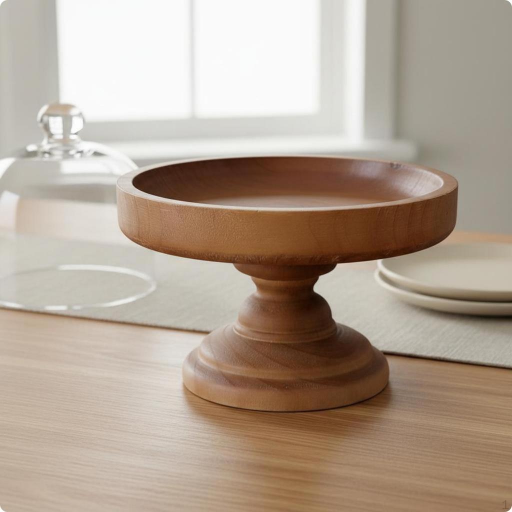 Wooden Cake Stand Vintage Wood Dessert Display Versatile Rustic Pedestal for Buffet,