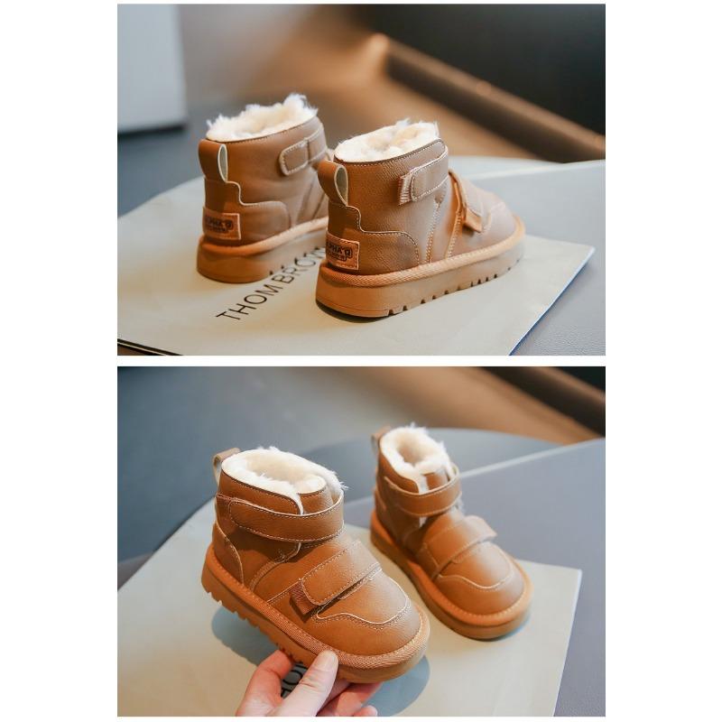 Korean Casual Simple Children's Snow Boots New Winter Girls Piled Thickened Cotton Shoes Waterproof Soft Sole Cotton
