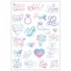 Colorful Laser Bronzing Tattoo Stickers Wedding Party Bachelorette Bridesmaid Party Metal Stickers