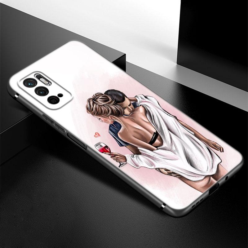 Girl Princess Love Phone Case For Xiaomi Redmi Note 7 8 9 10 Lite 11 11E 11T 12 Pro 11S 4G 10T 5G 8T 9S 10S Soft TPU Black Cover