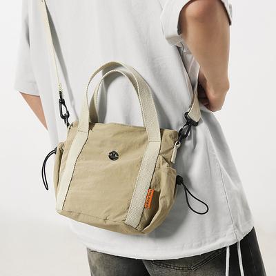 Mori Ins Simple Casual Nylon Candy Color Travel Commuter Men's and Women's Small Square Bag Shoulder Messenger Bag