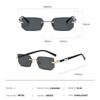 Randlose Kanten geschliffene Rechteck Sonnenbrille Unisex Rahmenlose Brille Designer Mode Vintage Quadratische Tönung Y2k Sonnenbrillen Brillen
